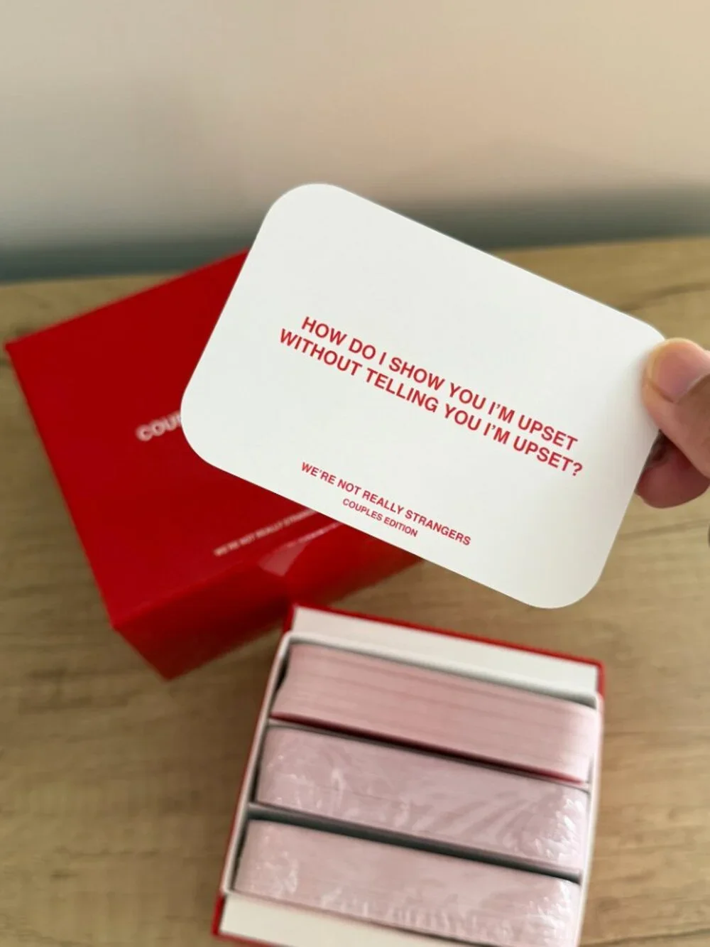 We're Not Really Strangers Couples Edition card game